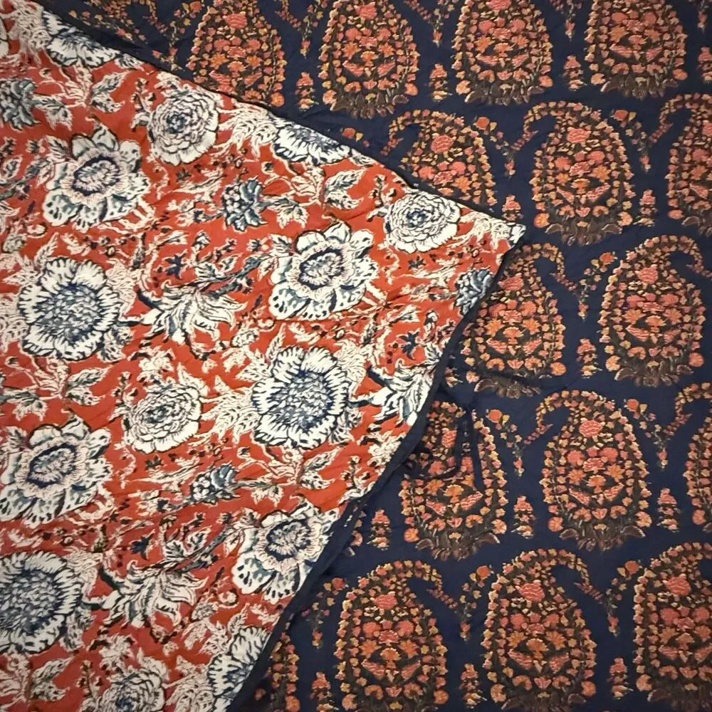 KING duvet cover Lauren Ralph Lauren Home Tessa Floral Red Blue Preppy Americana